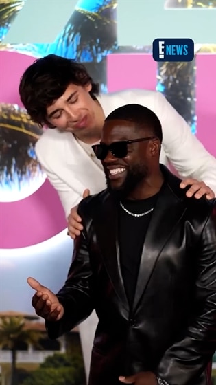 Marcello Hernández jokes with his co-star, Kevin Hart