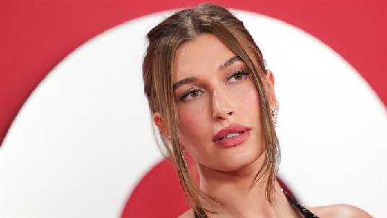 navy blue dress for baby girl Hailey Bieber Revisits A Very Cheeky Gucci Dress main image 1