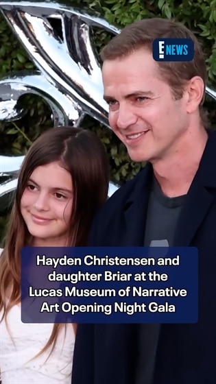 Hayden Christensen and his daughter at the Lucas Museum